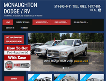 Tablet Screenshot of mcnaughtondodge.com